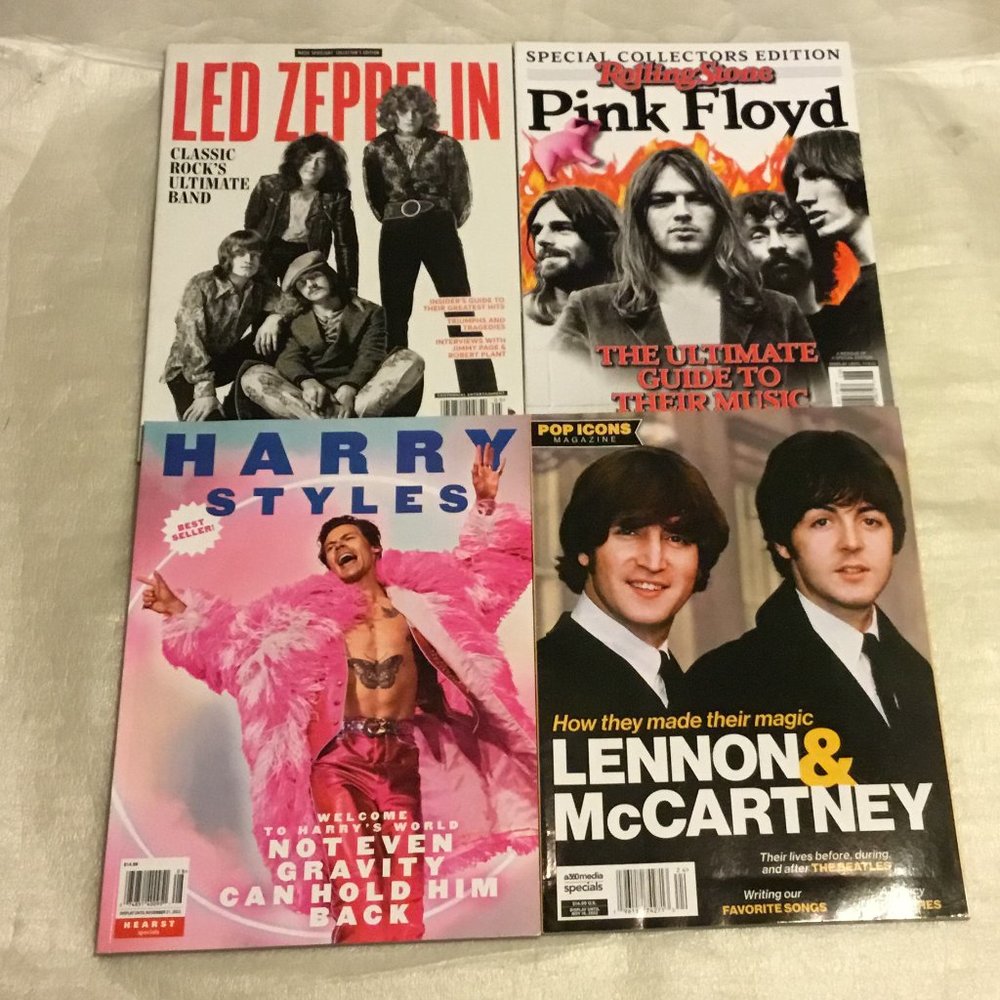 Lot of 4 Rock N Roll music magazines Led Zeppelin, Pink Floyd, Lennon  McCartney